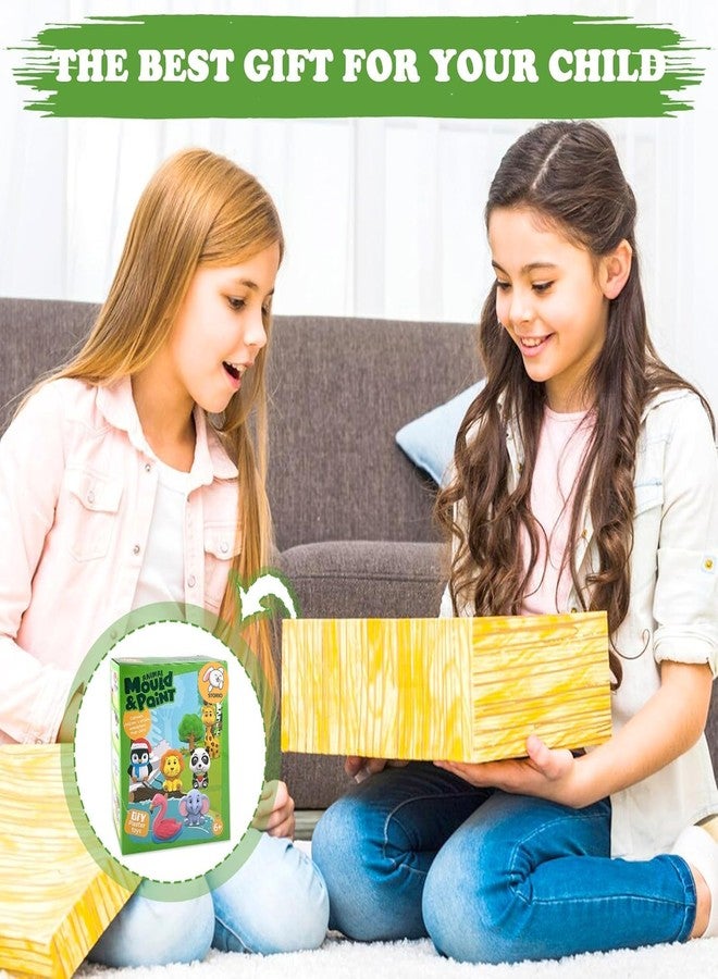 ستوريو مجموعة ستوريو تويز للرسم والتلوين - عالم الحيوانات، مجموعة تماثيل جبسية للأطفال من عمر 5 سنوات مع لوحة ألوان وقالب، مجموعة فنية وحرفية للرسم - هدية للأطفال من 3 إلى 8 سنوات، متعددة الألوان - Image 4